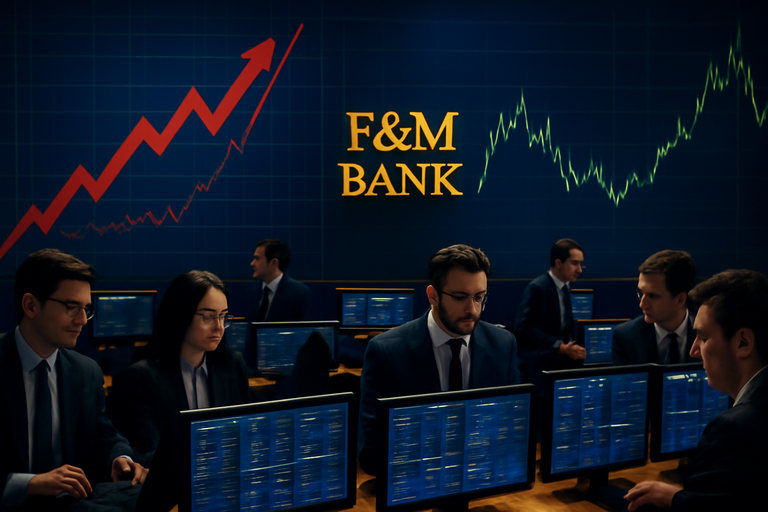 【即時新聞】F & M Bank發布最新財報,第四季每股盈餘0.81美元營收1386萬美元