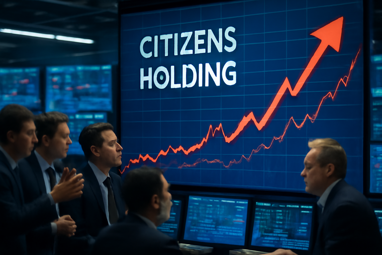 【即時新聞】Citizens Holding第四季每股獲利0.37美元,股價帶量上攻單日強漲逾6%