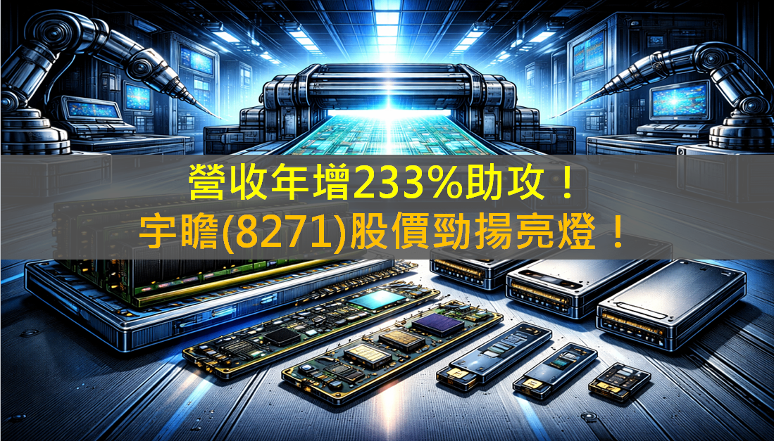 營收年增233%助攻!宇瞻(8271)股價勁揚亮燈!