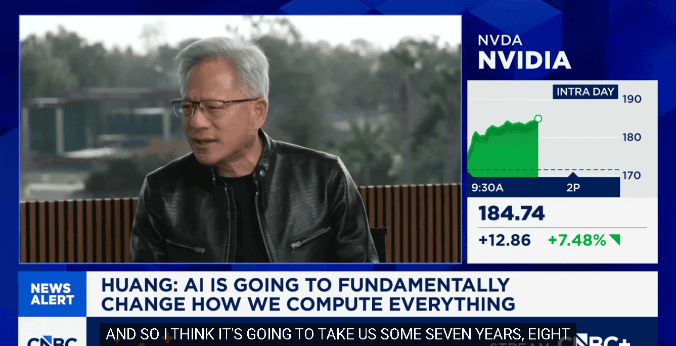 【匯金油整理】黃仁勳:AI基礎建設仍需七、八年