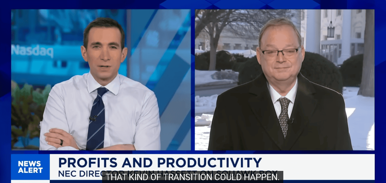 【匯金油整理】哈塞特：「就業成長應較小，不必驚慌。」