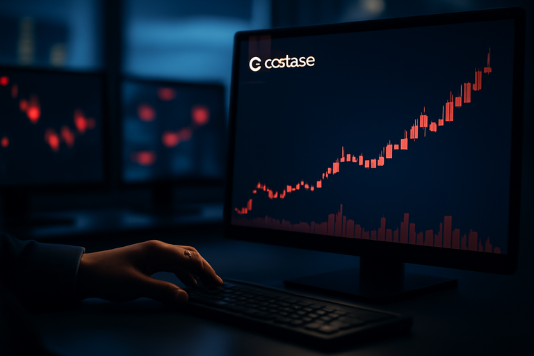 【即時新聞】Coinbase量能急凍！成交量驟降46％＋縮量收紅