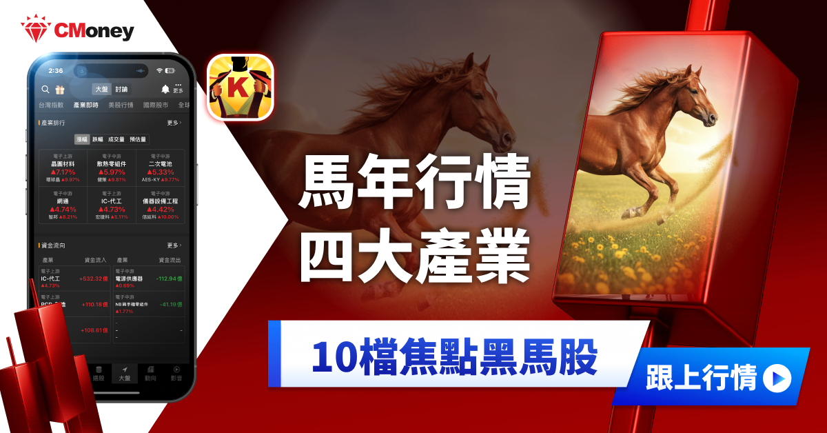 【投資人必看】馬年行情來了！4大產業、10檔潛力股一次看！