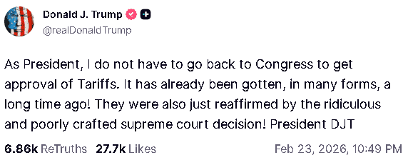 【匯金油整理】川普：「輕舉妄動者恐面臨更高關稅！」