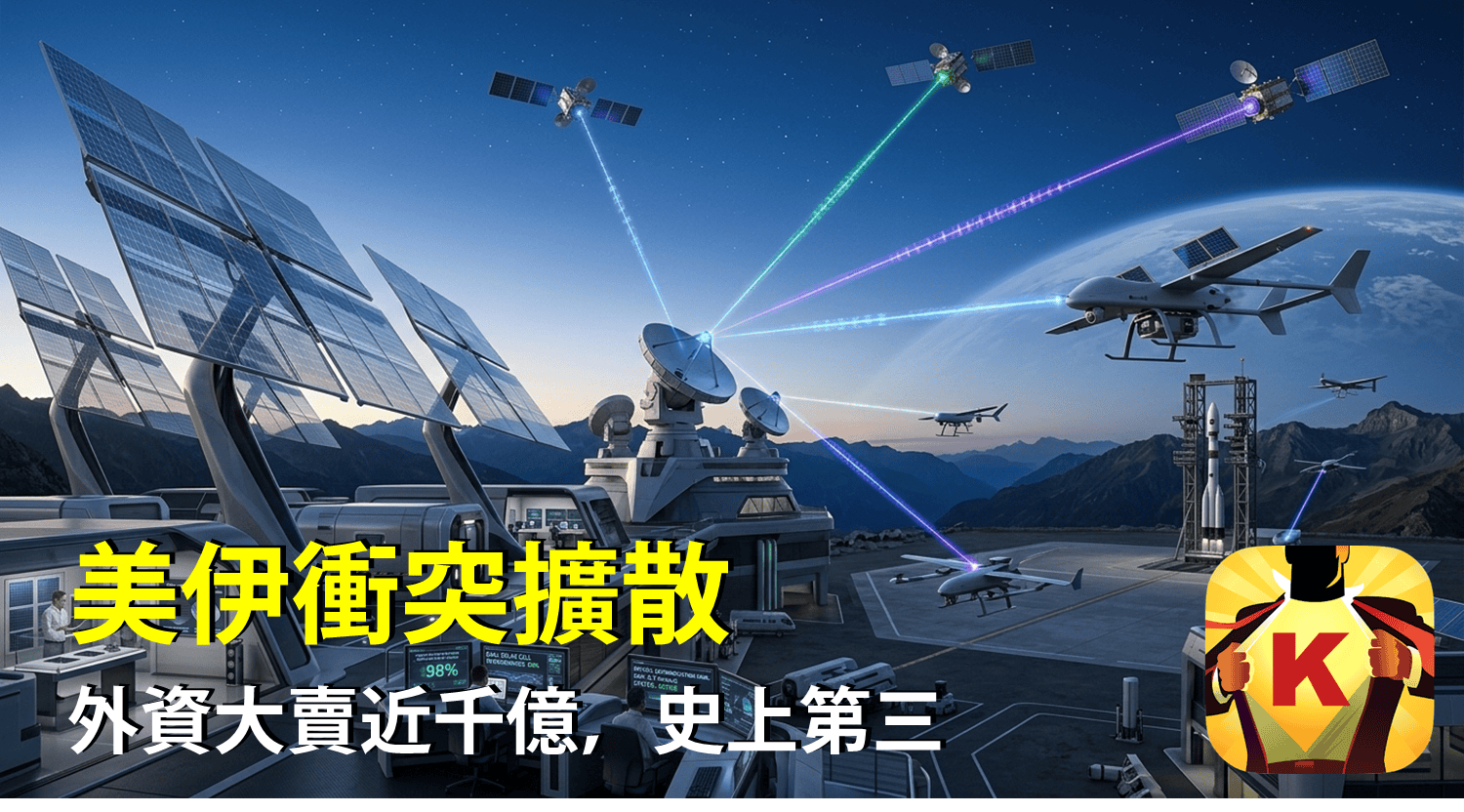 【台股盤後】美伊衝突擴散，外資大賣近千億，史上第三