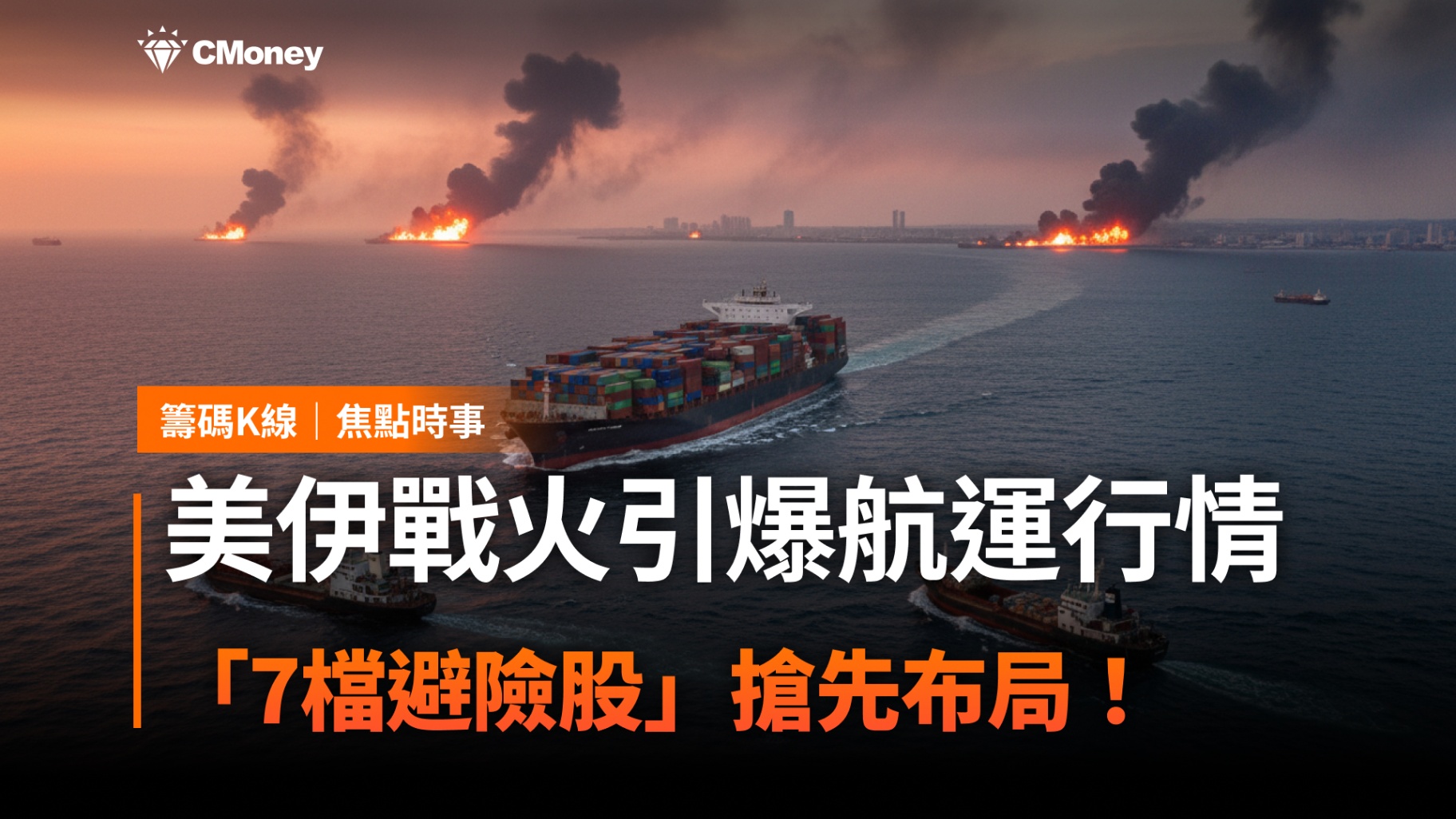 美伊戰火引爆航運行情, 「7檔避險股」搶先布局!
