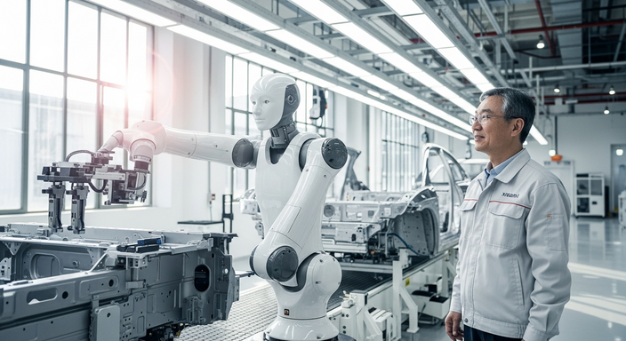 【即時新聞】小米電動車工廠引進人形機器人當實習生，兩台機器人三小時可完成九成產線工作