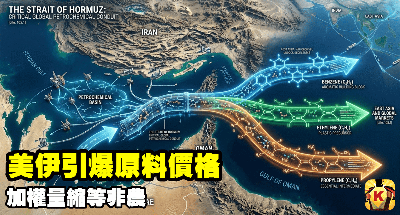 【台股盤後】美伊引爆原料價格,加權量縮等非農