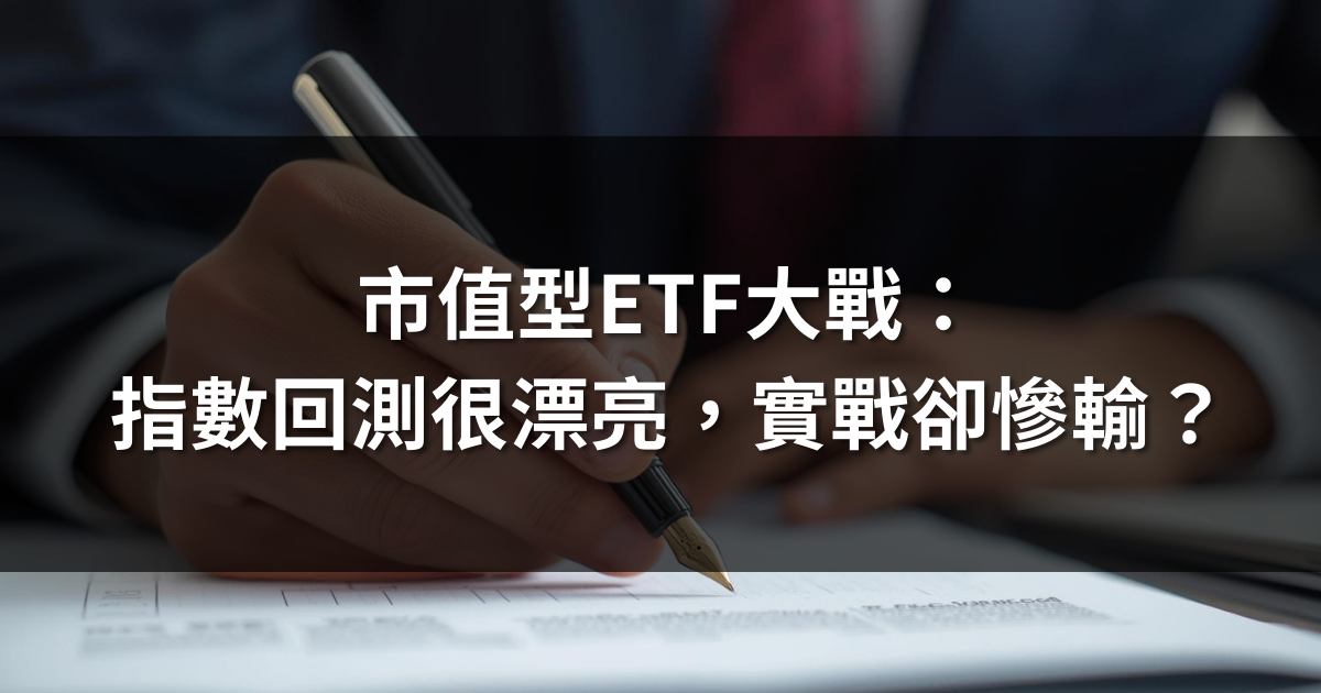 市值型ETF大戰：指數回測很漂亮，實戰卻慘輸？