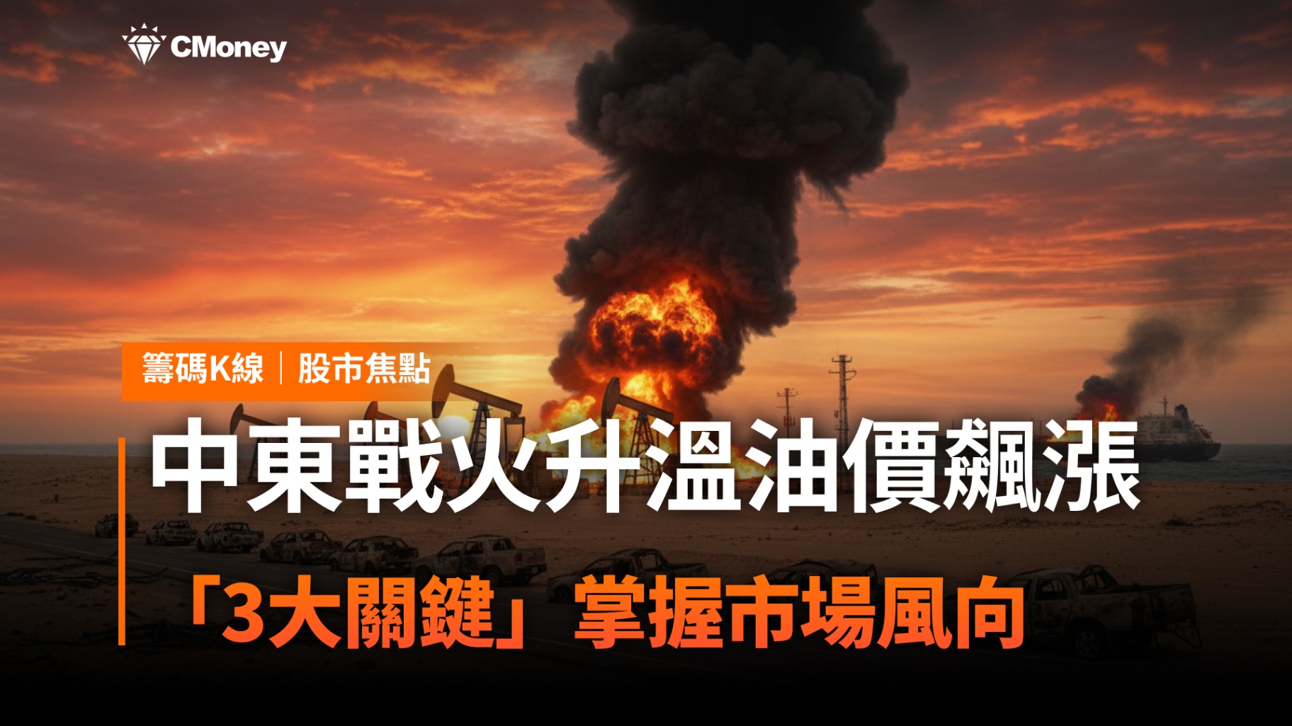 【市場焦點】中東衝突升溫、油價飆漲，「3大觀察重點」掌握市場風向！