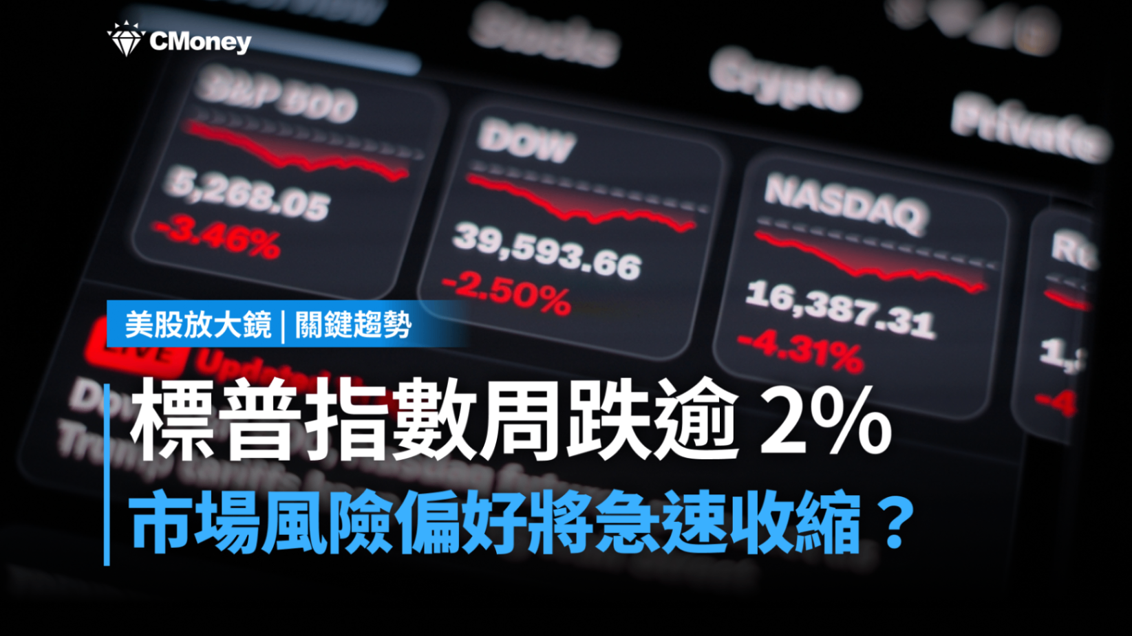 【關鍵趨勢】標普指數周跌逾 2％，油價與通膨變數壓抑風險偏好？