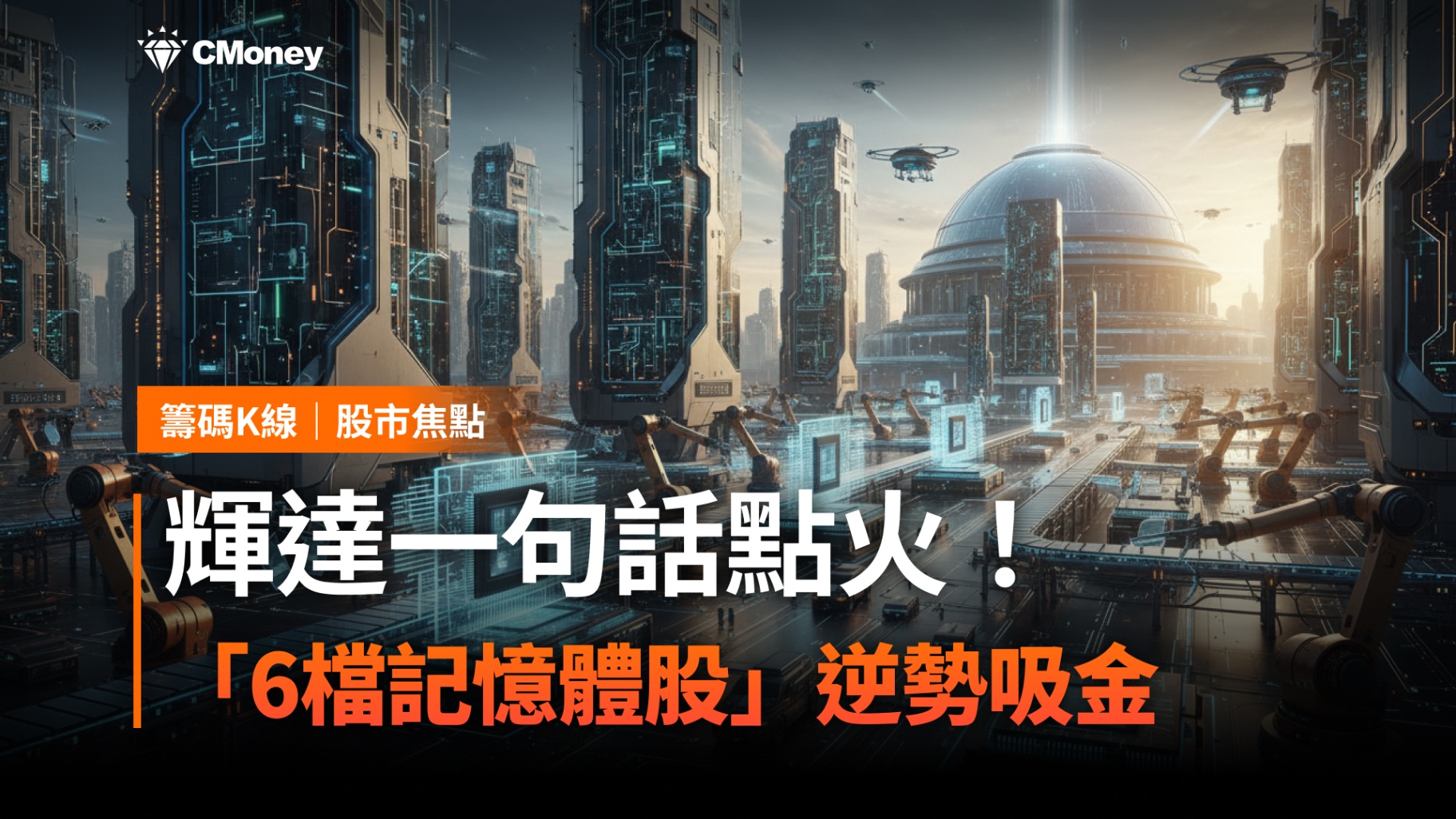 輝達一句話點火！恐慌盤勢中，「6檔記憶體股」逆勢吸金