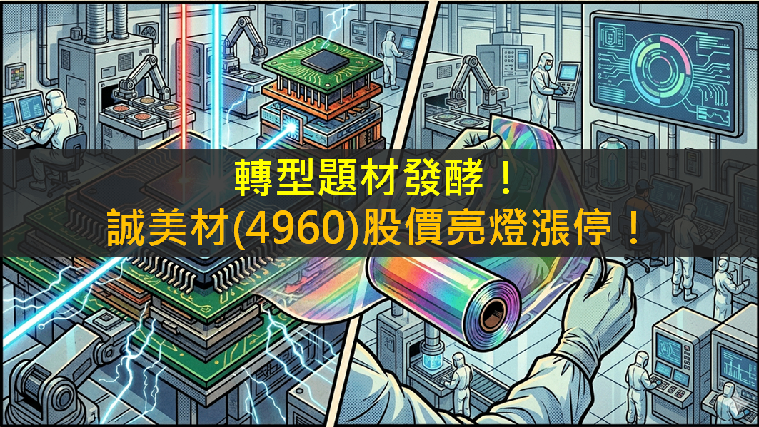 轉型題材發酵！誠美材(4960)股價亮燈漲停！