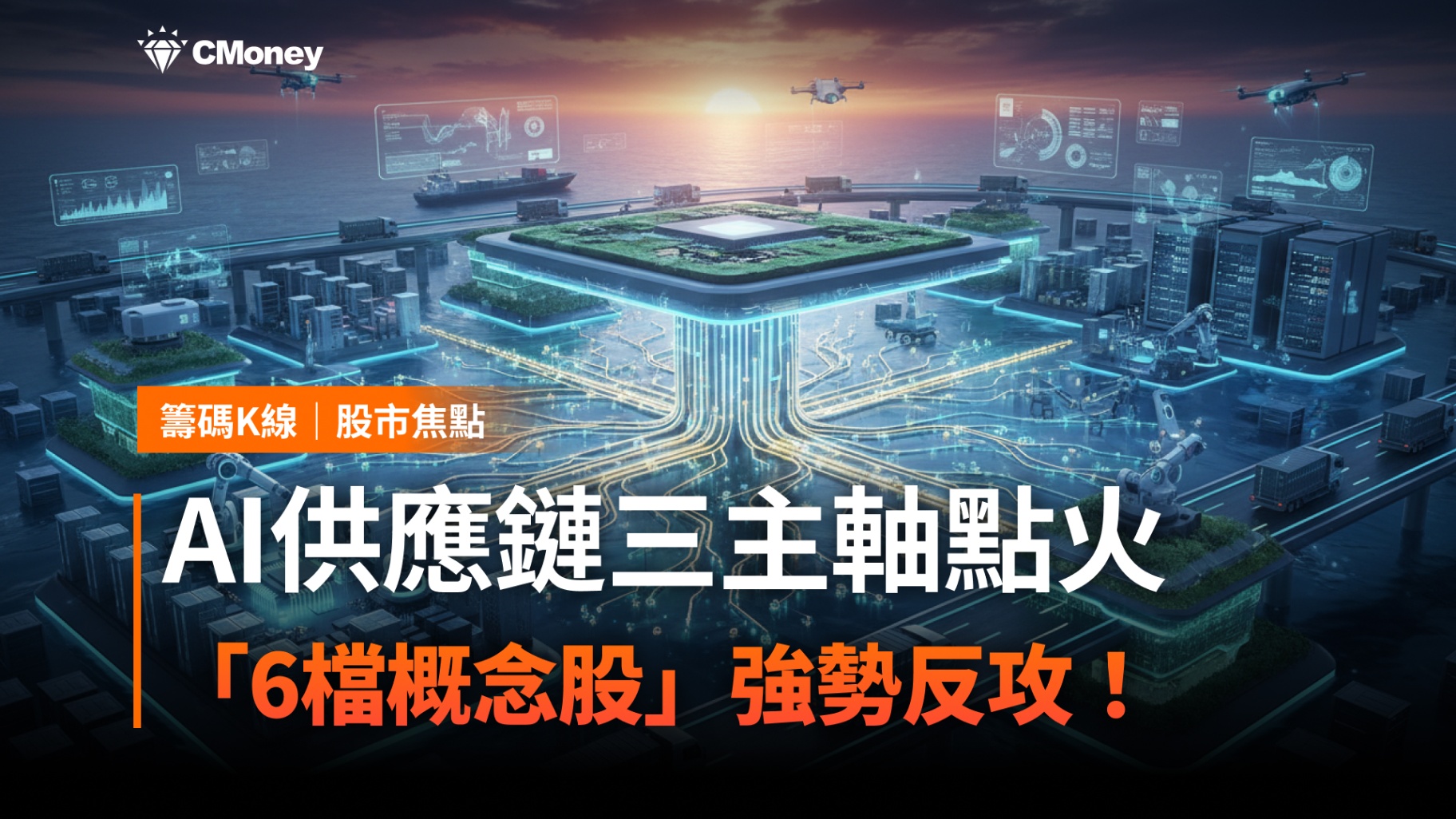 台股震盪後強彈1342點！AI供應鏈三大主軸再點火，6檔概念股搶先看！