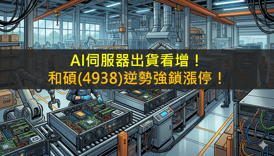 AI伺服器出貨看增!和碩(4938)逆勢強鎖漲停!