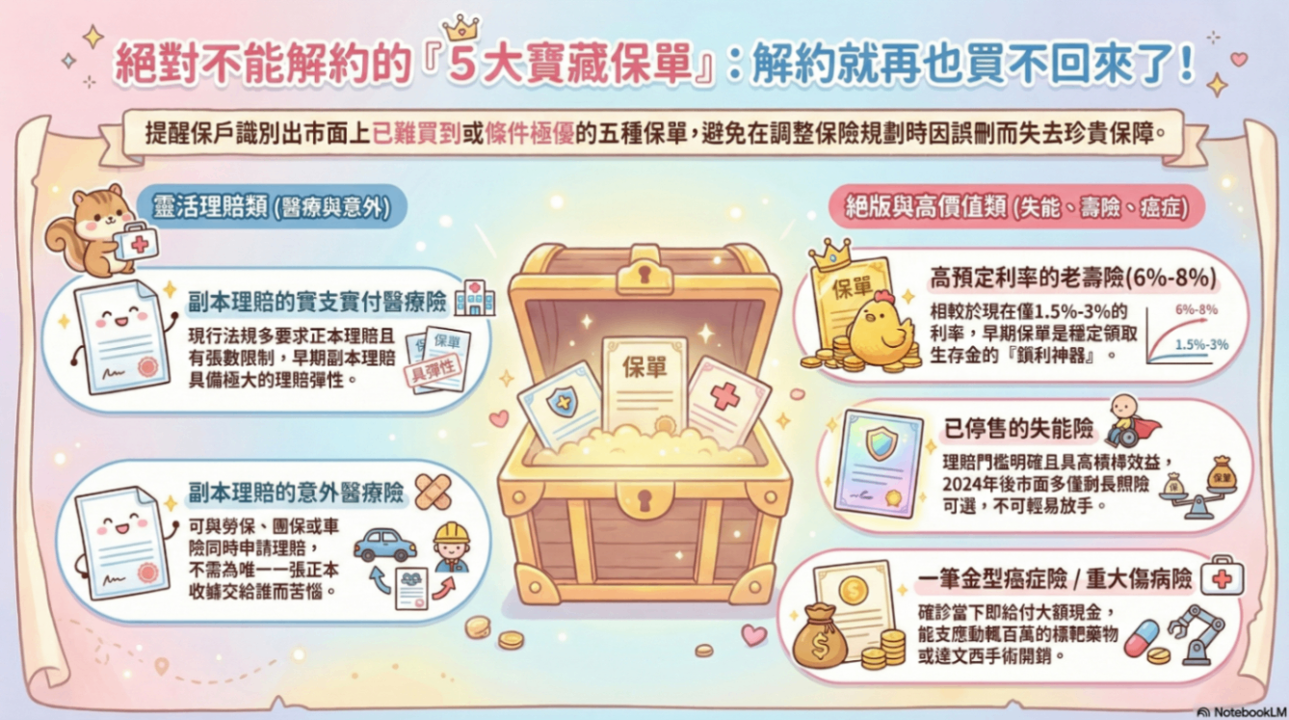 保費吃緊也別亂砍!這5種保單一旦解約 有錢也未必買得回來