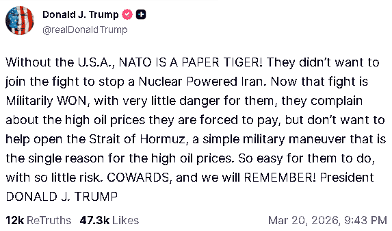 【匯金油整理】川普：限48小時開放海峽；伊朗：將完全封鎖！