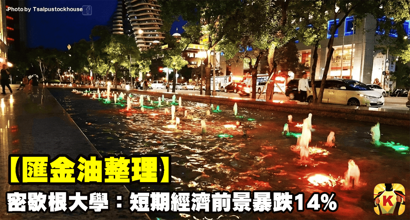 【匯金油整理】密歇根大學:短期經濟前景暴跌14%