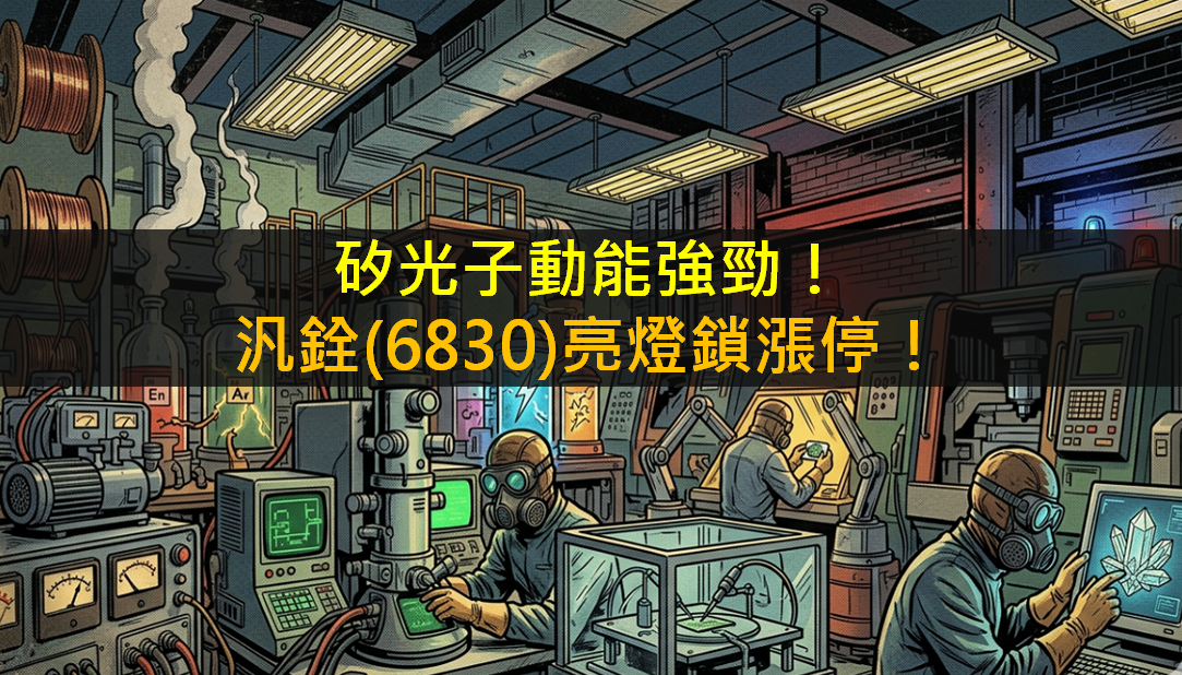 矽光子動能強勁！汎銓(6830)亮燈鎖漲停！