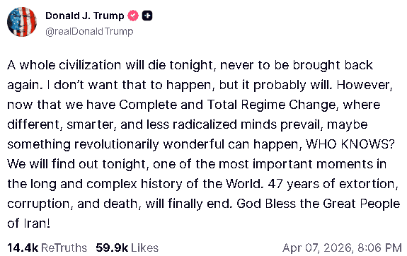 【匯金油整理】川普:「美伊雙向停火,衝突暫停兩週!」