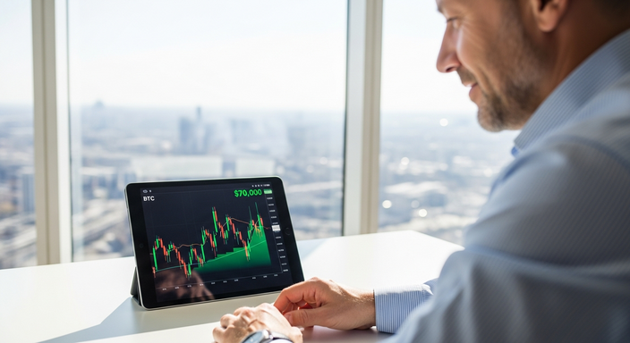 【即時新聞】停火催生風險輪動！比特幣(BTC)重返7萬大關，這檔狂飆27％引爆軋空