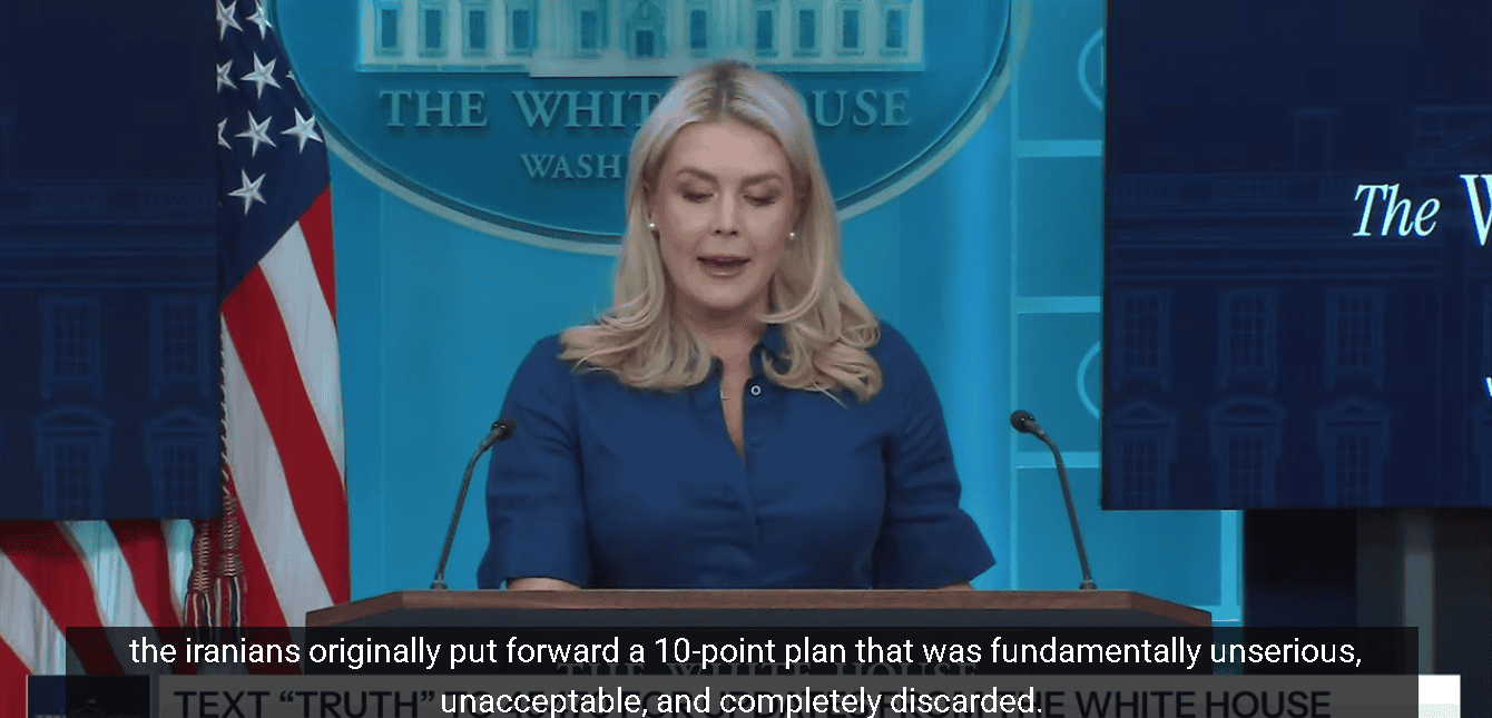 【匯金油整理】白宮發言人:「已否決伊朗提出的10項要點!」