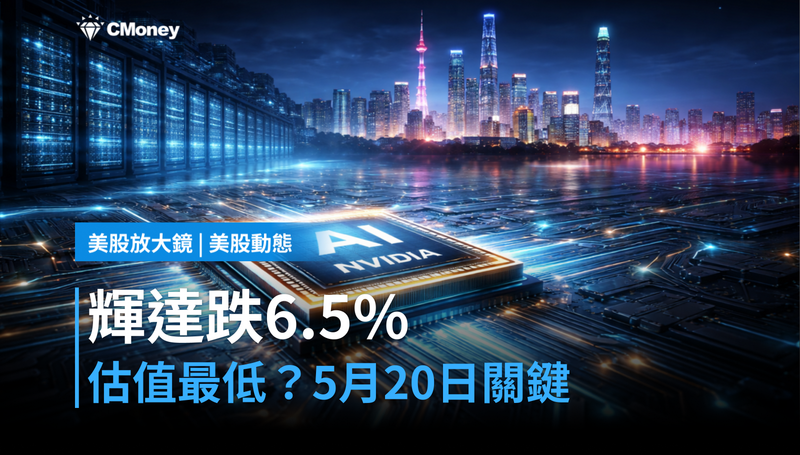 【美股動態】輝達跌6.5％卻估值最低？5月20日是關鍵