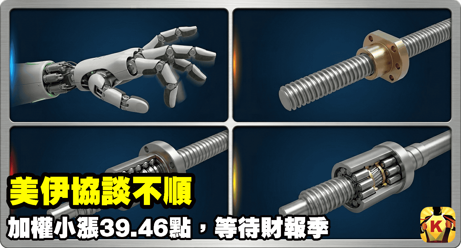 【台股盤後】協談不順,加權小漲39.46點,等待財報季