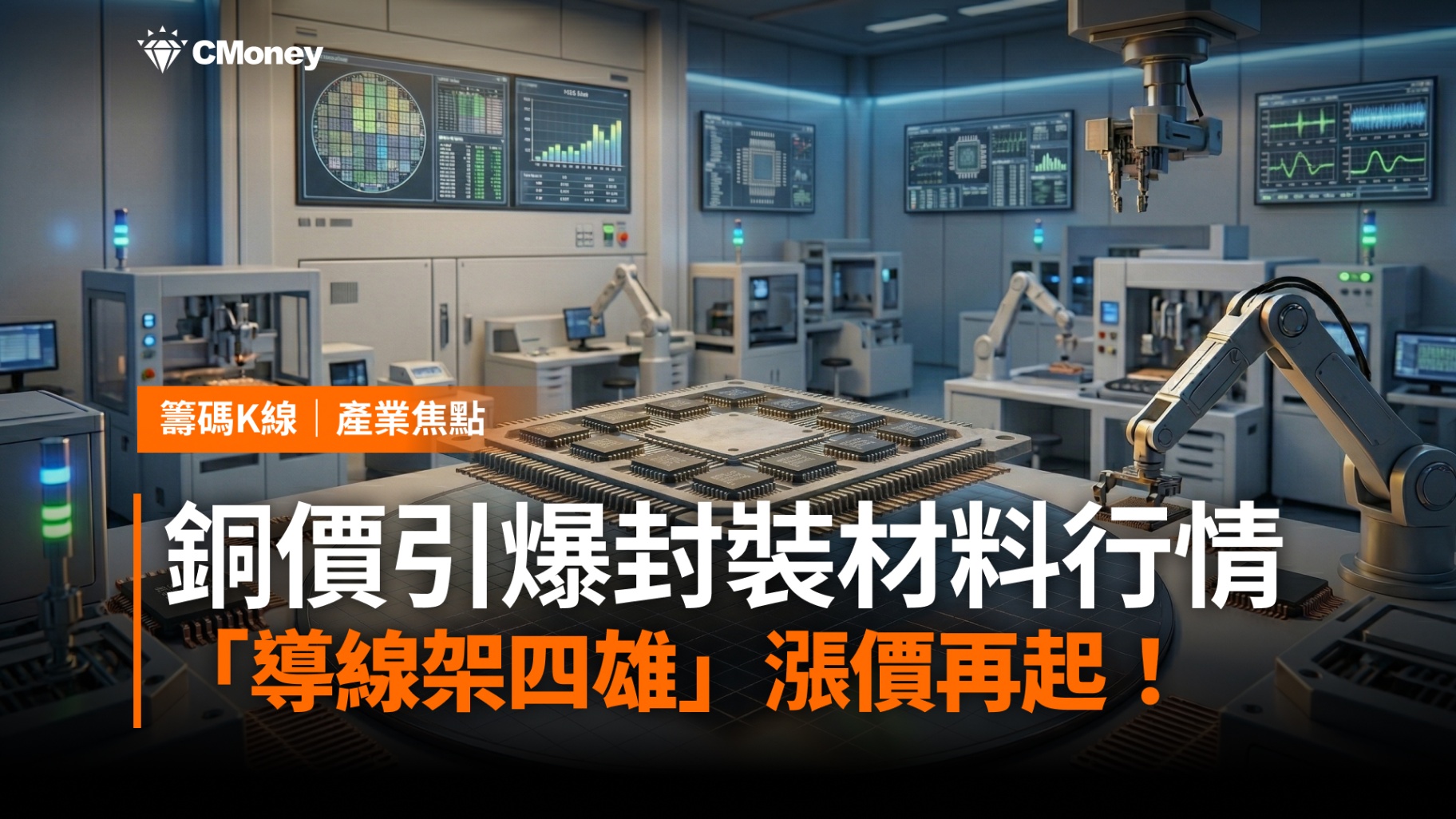 【搶先關注】銅價引爆封裝材料行情,「6檔導線架概念股」全面起漲!