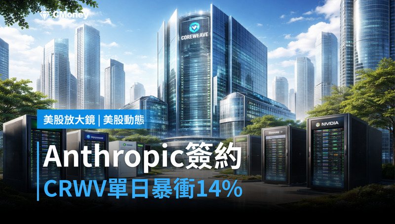【美股動態】Anthropic簽了，CRWV單日暴衝14%