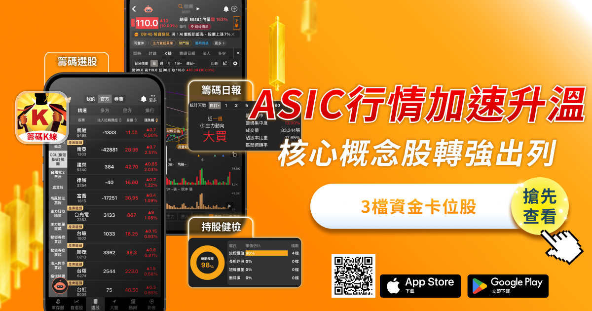 【搶先關注】ASIC從題材走向驗證，「3檔概念股」資金搶先卡位！