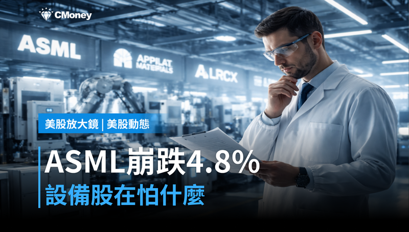 【美股動態】ASML單日崩跌4.8％，設備股在怕什麼？