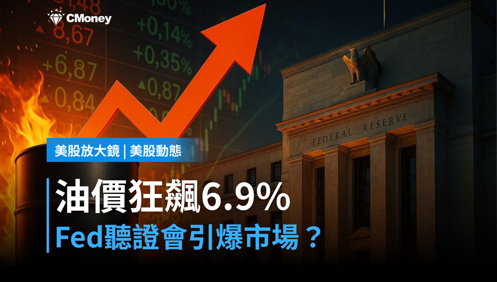 【美股盤前】油價暴衝6.9％，Fed主席聽證引爆市場？零售數據今日定盤（2026.04.21）
