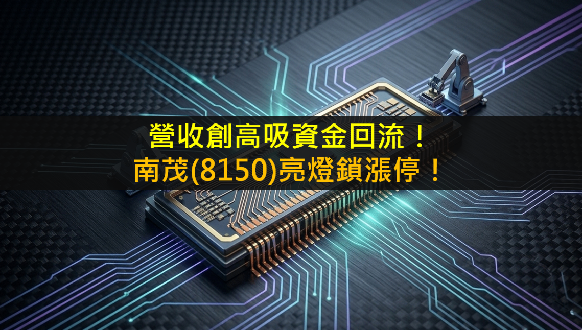 營收創高吸資金回流！南茂(8150)亮燈鎖漲停！