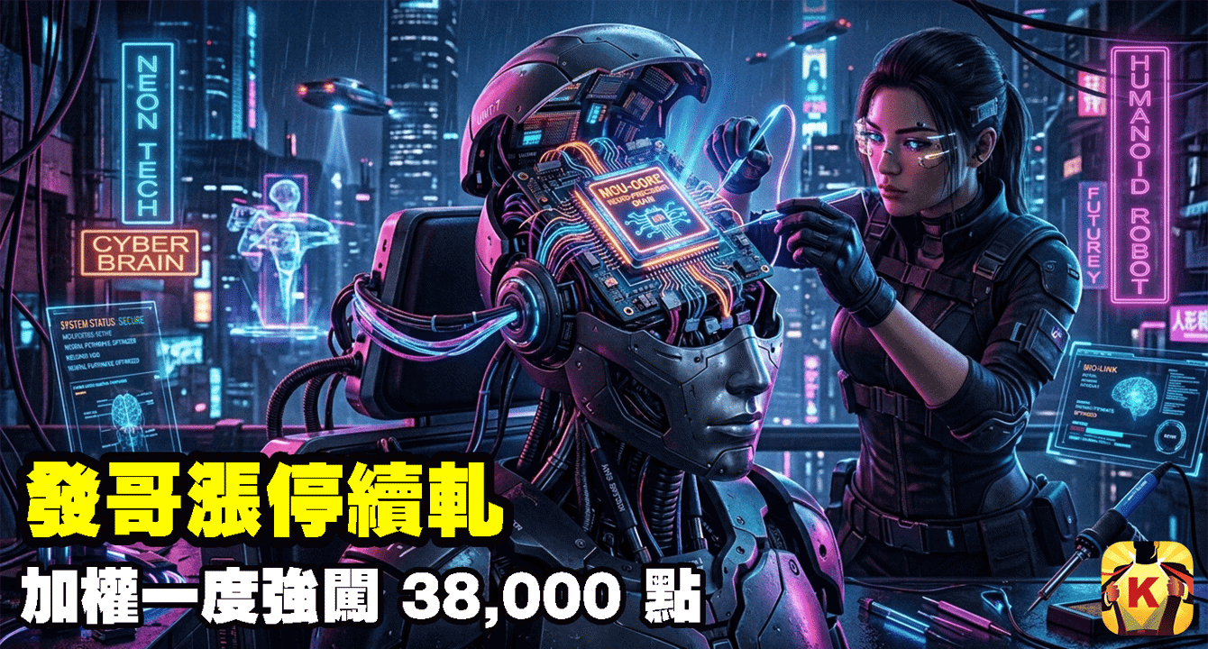 【台股盤後】發哥漲停續軋,加權一度強闖 38,000 點