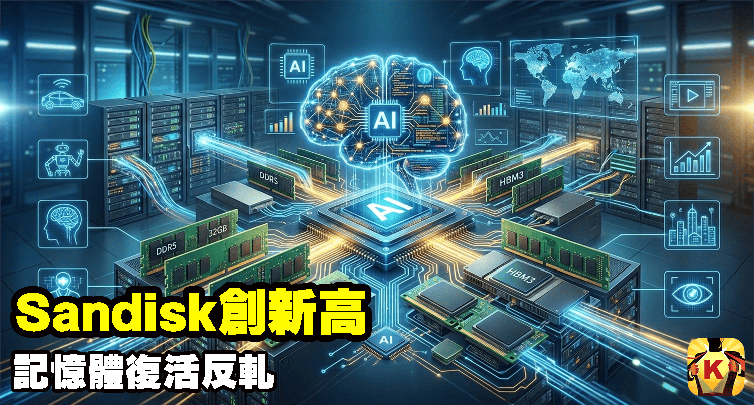【台股盤後】Sandisk創新高，記憶體復活反軋