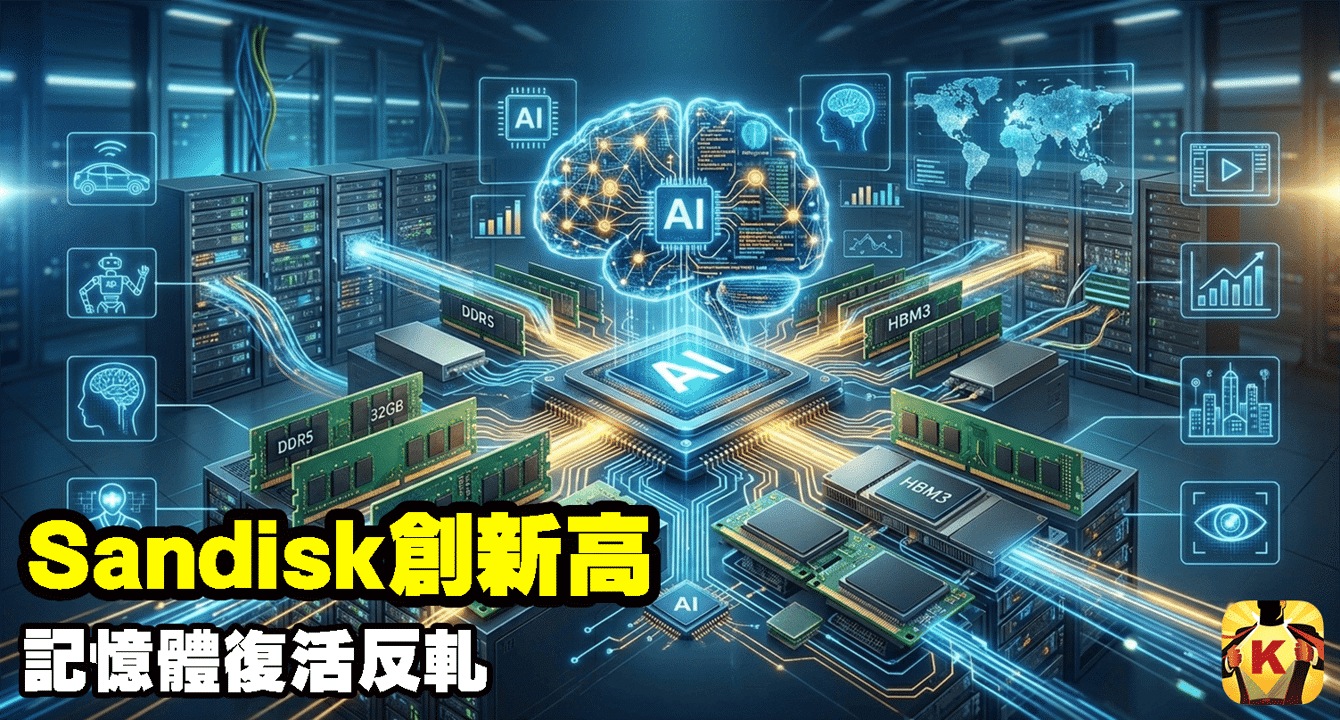 【台股盤後】Sandisk創新高,記憶體復活反軋