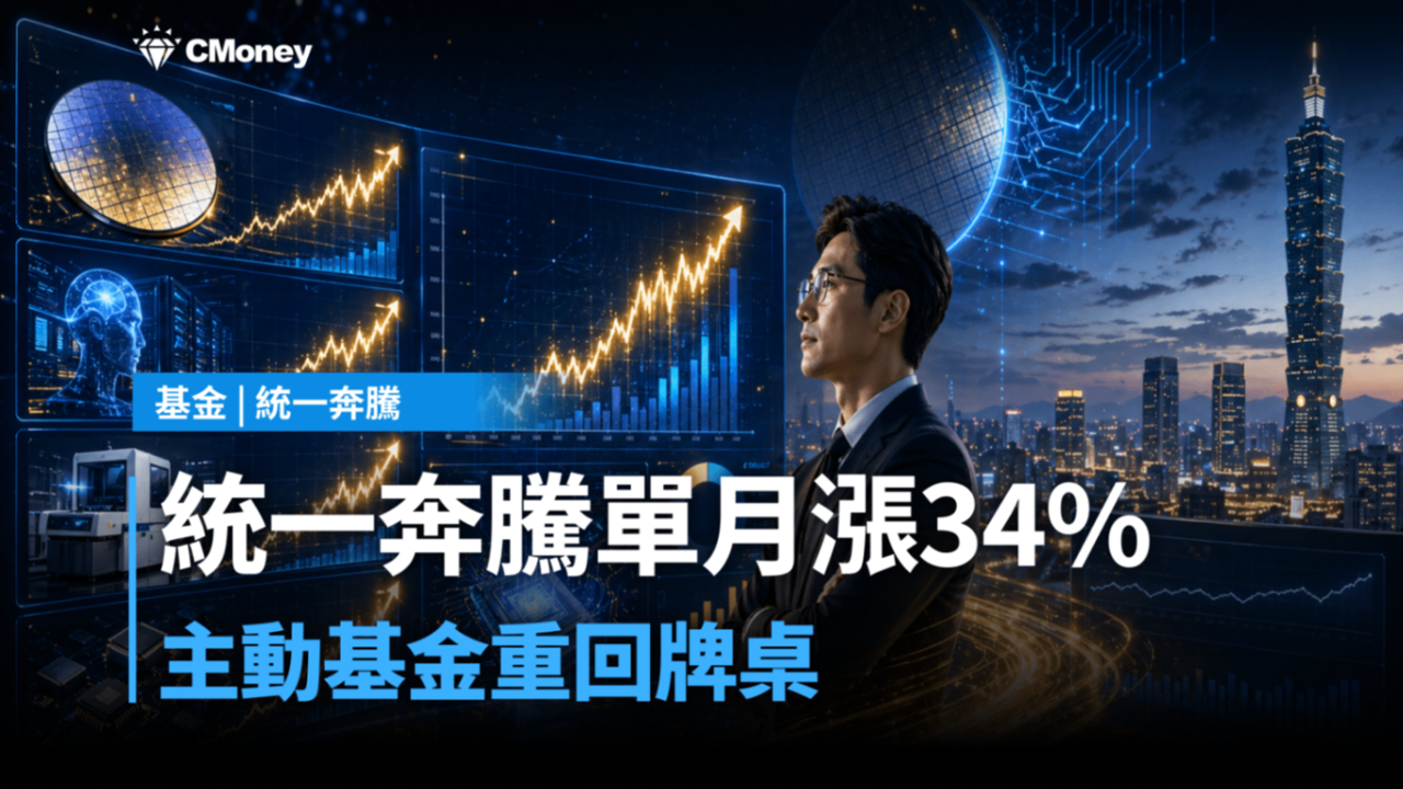 統一奔騰單月漲34%,主動基金重回牌桌