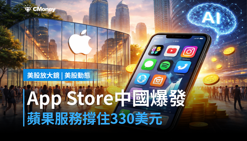 【美股動態】App Store中國成長10.2％創年內新高，蘋果服務營收憑什麼撐住330美元目標價？