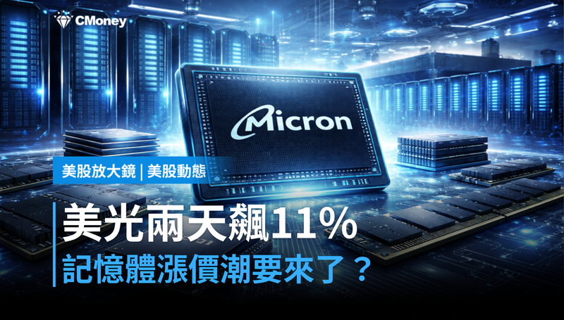 【美股動態】美光兩天漲11％，記憶體漲價潮要來了？