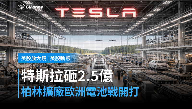 【美股動態】特斯拉砸2.5億美元擴柏林廠，歐洲電池戰提前開打