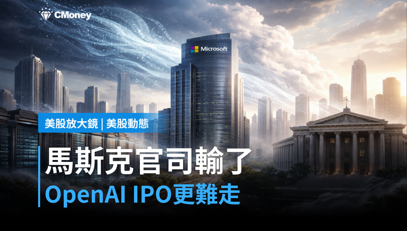 【美股動態】Musk官司輸了，OpenAI IPO卻更難走？微軟押注值不值得重算