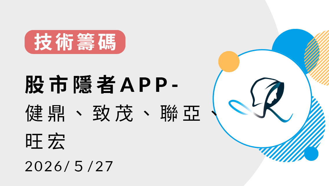 【技術籌碼】贏勢股 APP選股-健鼎、致茂、聯亞、旺宏-20260527