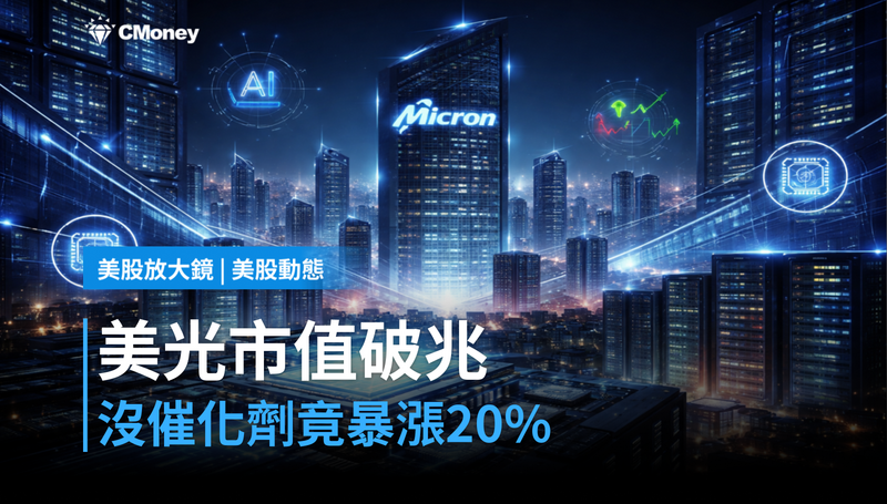 【美股動態】美光市值衝破1兆美元，沒有催化劑的20％暴漲，誰在押？