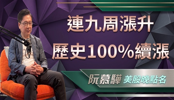 【美股特別報導】罕見連九週漲升 歷史經驗顯示未來一年100％上漲