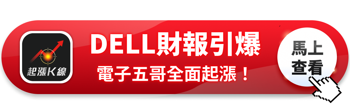 DELL財報引爆!電子五哥起漲K線全面起漲