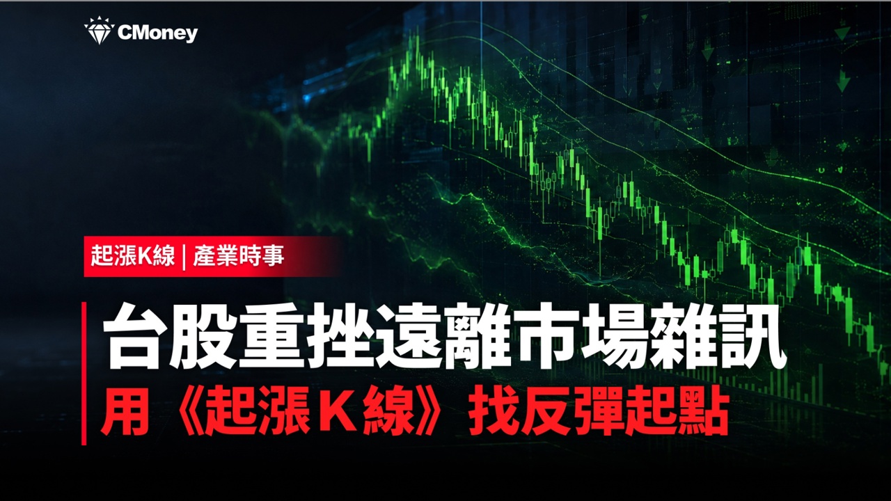 台股重挫遠離市場雜訊,用《起漲K線》找反彈起點!