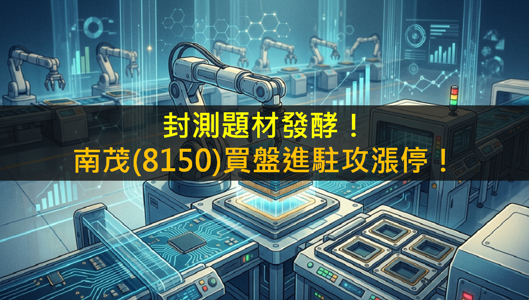 封測題材發酵!南茂(8150)吸引買盤進駐攻漲停!