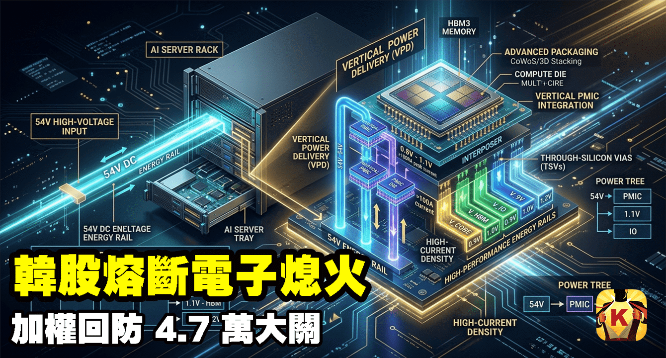 【台股盤後】韓股熔斷電子熄火,加權回防 4.7 萬大關