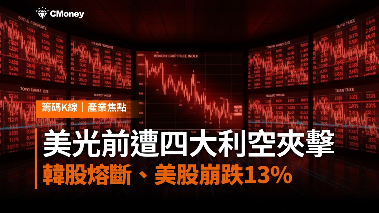 美光財報前遭四大利空夾擊！韓股熔斷、美股崩跌13％，台股怎麼看？